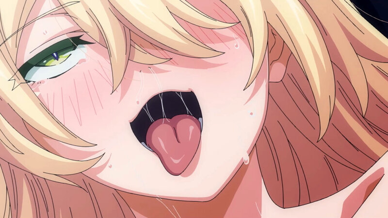 アへ顔で片目が隠れている女神