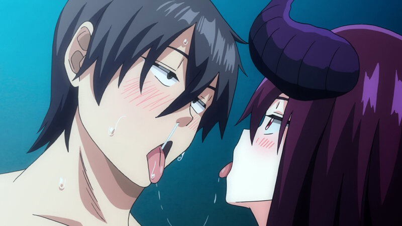 変身したサッキュンとキスする魔王