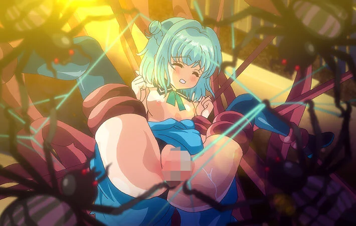 触手に犯されるユナ